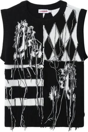 Charles Jeffrey Loverboy Gilet con ricamo crop
