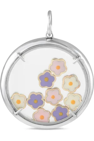 Aaron Basha Pendente Floating Flower in oro bianco 18kt