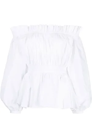 Alexander McQueen Blusa con spalle scoperte