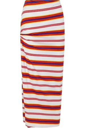 Paco rabanne Striped draped skirt