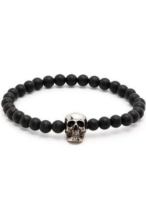 Alexander McQueen Bracciale Skull con perline