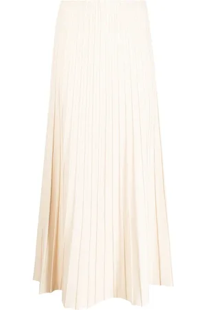 By Malene Birger Gonna midi a vita alta plissettata