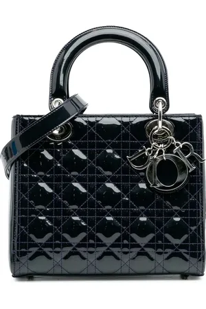 Dior 2016 Medium Patent Cannage Lady Dior satchel
