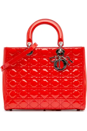 Dior 2012 Large Patent Cannage Lady Dior satchel