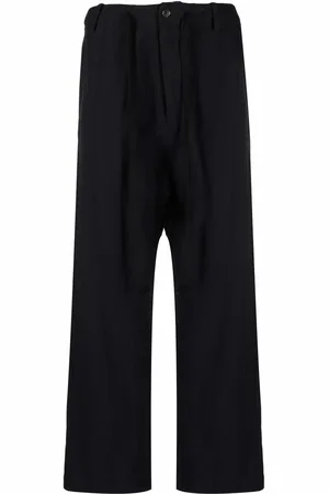 UMA WANG Pantaloni con cavallo basso crop