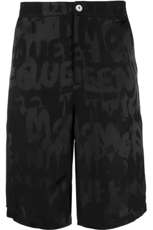Alexander McQueen Shorts Graffiti con logo jacquard