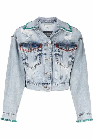 Philipp Plein Giacca denim con effetto vissuto