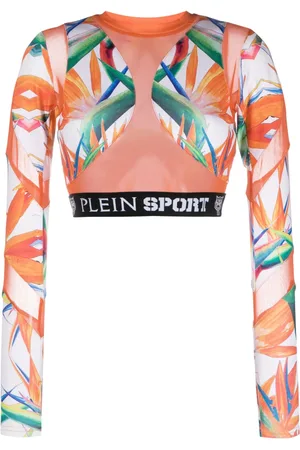 Philipp Plein Top corto a fiori