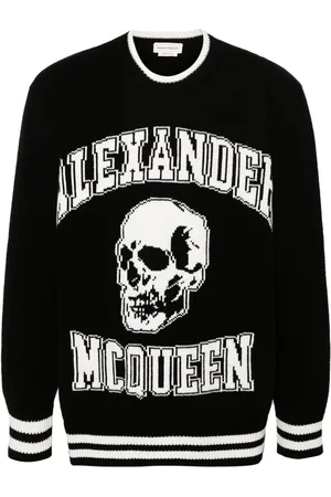 Alexander McQueen Maglione con logo a intarsi