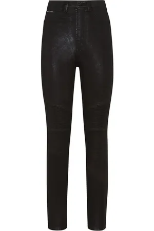 Philipp Plein Jeans a vita alta con applicazione