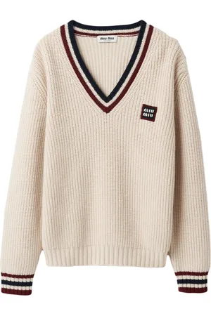 Miu Miu Maglione con dettaglio a righe
