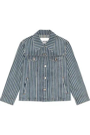 Ganni Giacca denim a righe