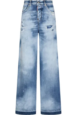 Dsquared2 Jeans a gamba ampia con effetto vissuto