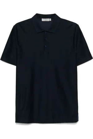 CANALI Polo in cotone con ricamo logo