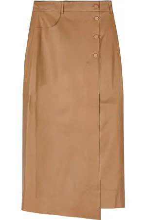 AERON Gonna midi in pelle