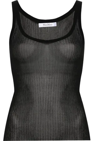 Max Mara Top a coste semi trasparente