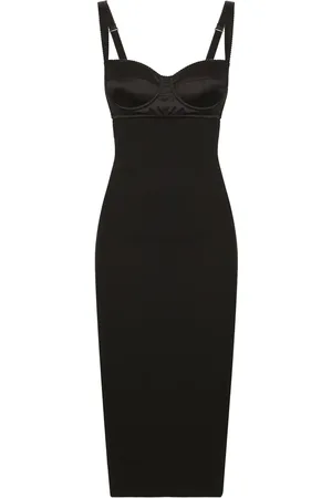 Dolce & Gabbana Abito midi smanicato in stile bustino
