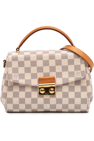 LOUIS VUITTON Borsa a tracolla Croisette in tela Damier Azur 2016