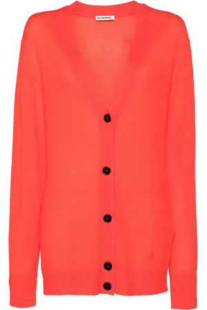 Jil Sander Cardigan Jil Sanda+ lungo con ricamo