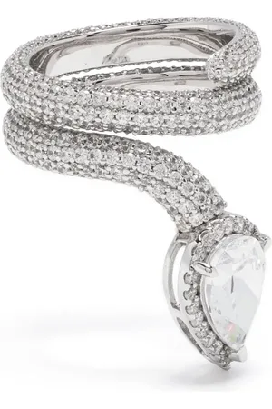 APM Monaco Anello a spirale con cristalli