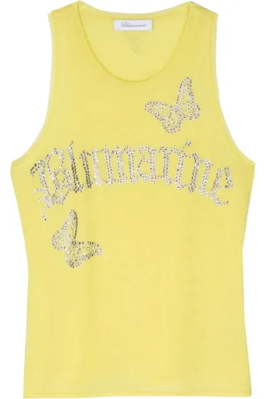 BLUMARINE Canotta con strass
