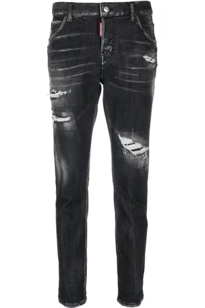 Dsquared2 Jeans skinny crop con effetto vissuto