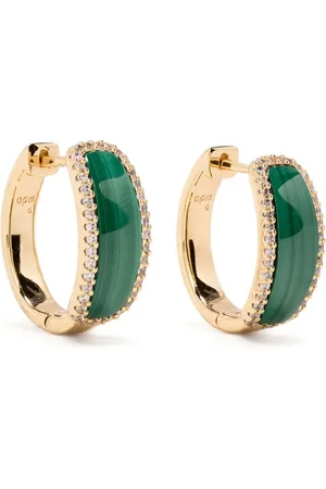 APM Monaco Orecchini a cerchio con malachite