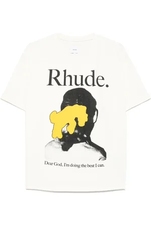 Rhude T-shirt in cotone con stampa logo