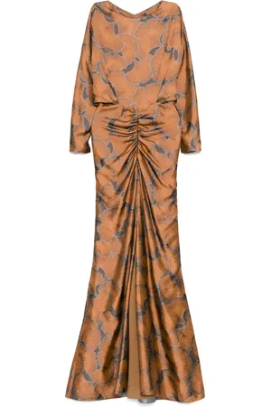 Amsale Abito con effetto jacquard