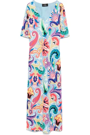 Etro Abito midi con stampa paisley
