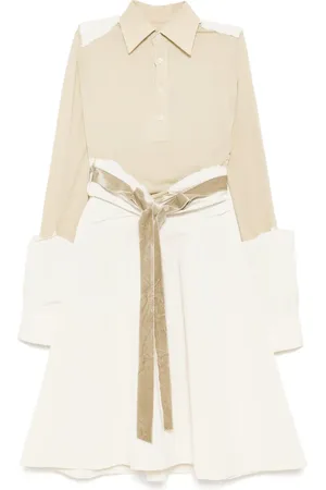 Maison Margiela Abito con cintura e design patchwork