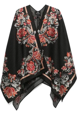 Etro Mantella con ricamo a fiori
