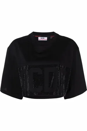 GCDS T-shirt crop con logo