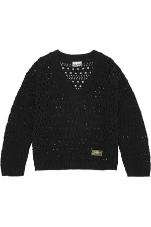 Ganni Maglione in maglia traforata