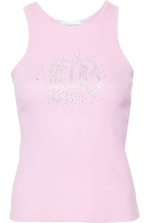 BLUMARINE Canotta con strass