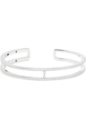 APM Monaco Bracciale rigido Double Line con pavé