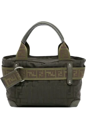 Fendi Borsa a mano Zip Code in nylon con motivo Zucca 2010-2024