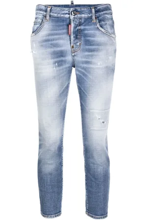 Dsquared2 Jeans crop con effetto vissuto
