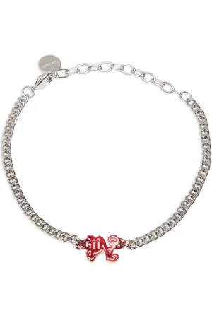 Palm Angels Bracciale a catena con monogramma