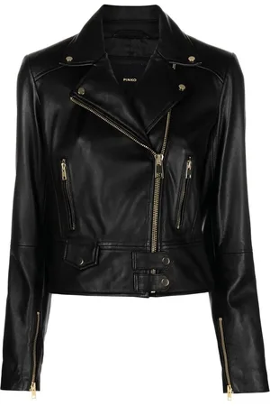 Pinko Giacca biker crop in pelle