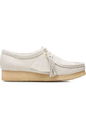 Clarks Mocassini Wallabee "White Nubuck"