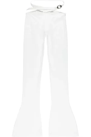 The Attico Pantaloni svasati con fibbia