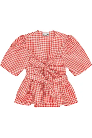 Ganni Blusa con nodo