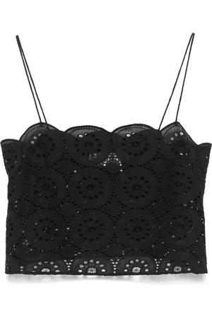 MATTEAU Top crop in broderie anglaise