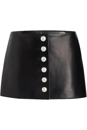 Khaite Minigonna in pelle con bottoni