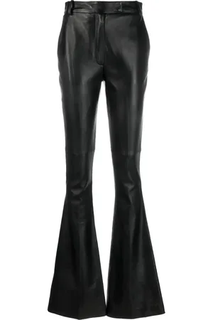 The Attico Pantaloni svasati in pelle