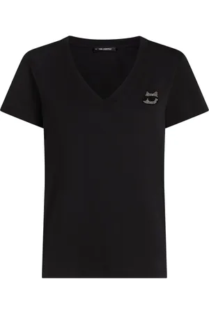 Karl Lagerfeld T-shirt Ikon con strass