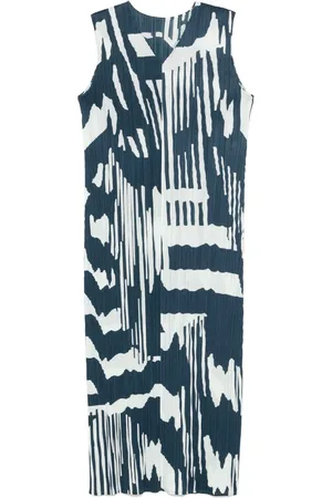 PLEATS PLEASE ISSEY MIYAKE Abito midi con stampa astratta
