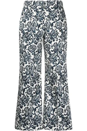 Max Mara Pantaloni crop con stampa grafica