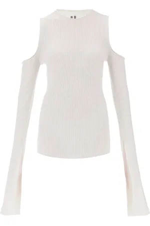 Rick Owens Maglione in lana a coste con dettaglio cut-out